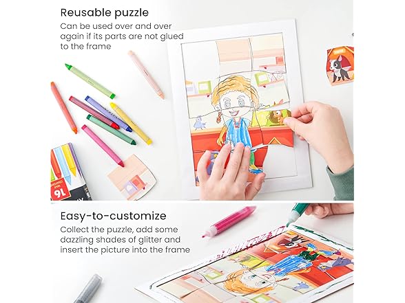 Arteza Kids Careers Coloring Puzzle Kit