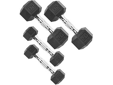 $39.99, Was $59.99, 33% Off! CAP Barbell 50lbs Coated Hex Dumbbells, 5x2 20x2 dealfomo