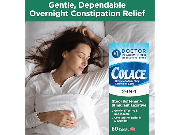 Colace 2-in-1 Laxative 60ct
