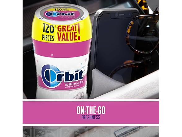 120Ct ORBIT Bubblemint Sugar Free Chewing Gum