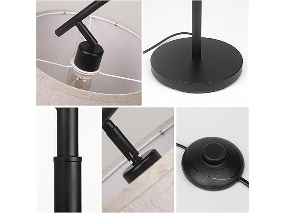 62" Curved Floor Lamp w/Foot Switch