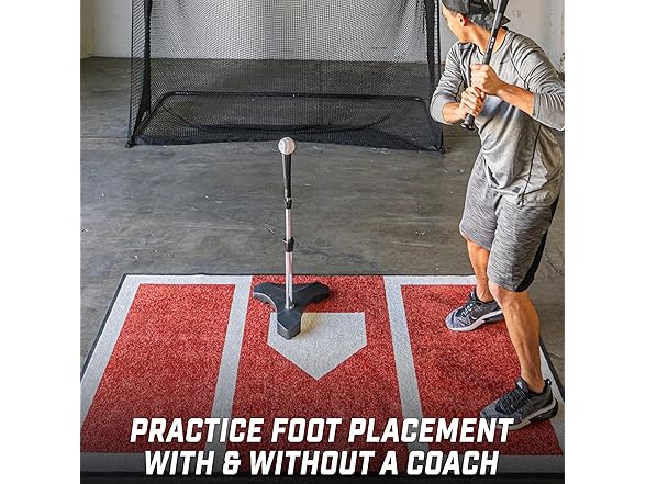 GoSports Hitting Mat Batting Stance 6x4 ft