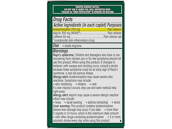 Excedrin Excedrin Migraine Caplets, 24ct