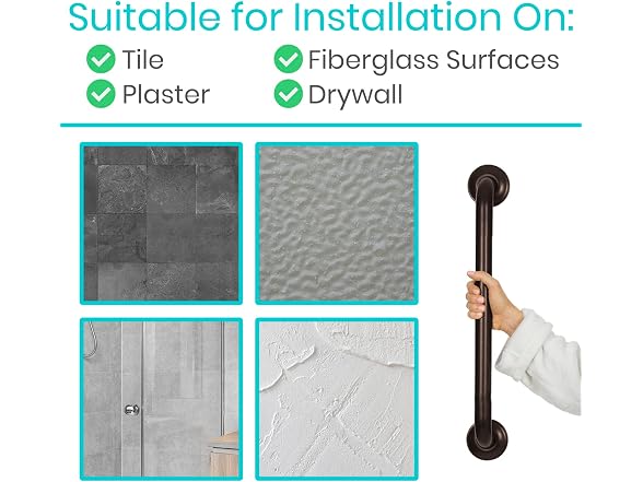 Vive Grab Bar for Showers - Bathroom SS