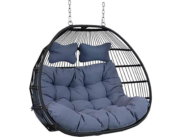 Sunnydaze Decor TF-547 Gray Resin Egg Swing