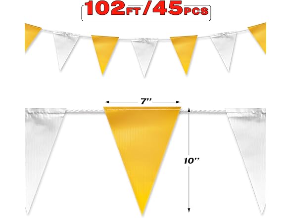 NACARUM 102FT White Yellow Flag