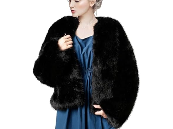 Women’s Faux Fur Coat with Pockets