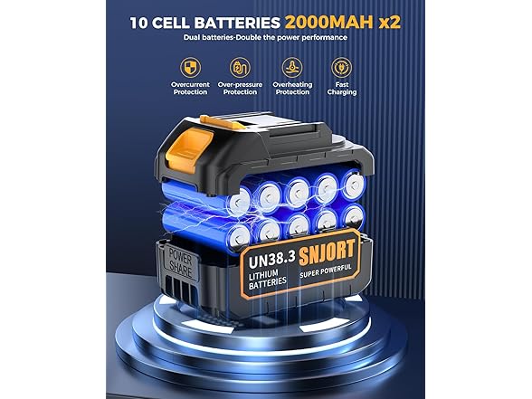 SNJORT Leaf Blower Cordless