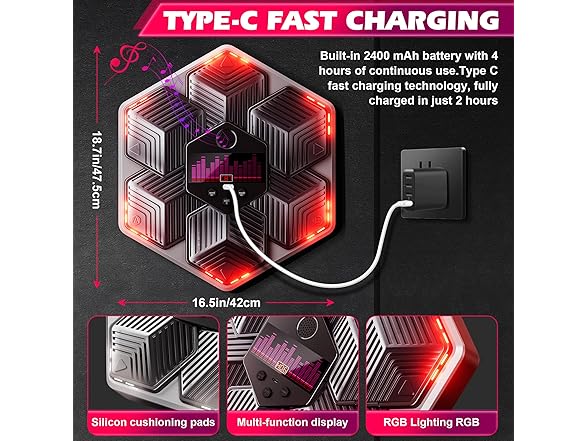 VAGAU Wall Boxing Machine with Gloves