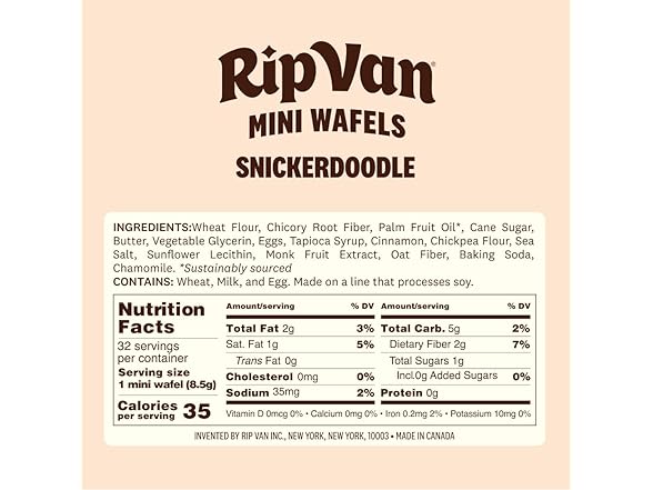 32pk Rip Van Wafels Snickerdoodle Mini Stroopwafels