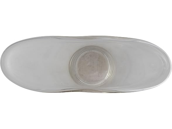 Hand-Blown Glass Organic Shaped Bowl, Clear