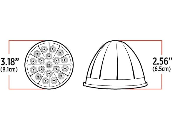 Trux Accessories DUAL REVOLUTION RED TURN LIGHT