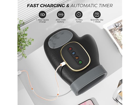 WUX Hand Massager with Heat 3 Modes Arthritis