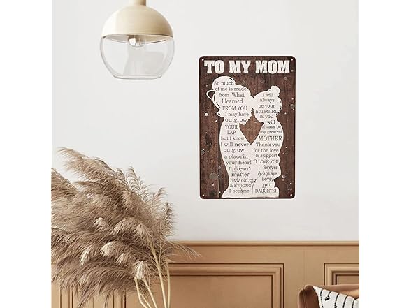 NENAWOS To My Mom Vintage Metal Tin Sign