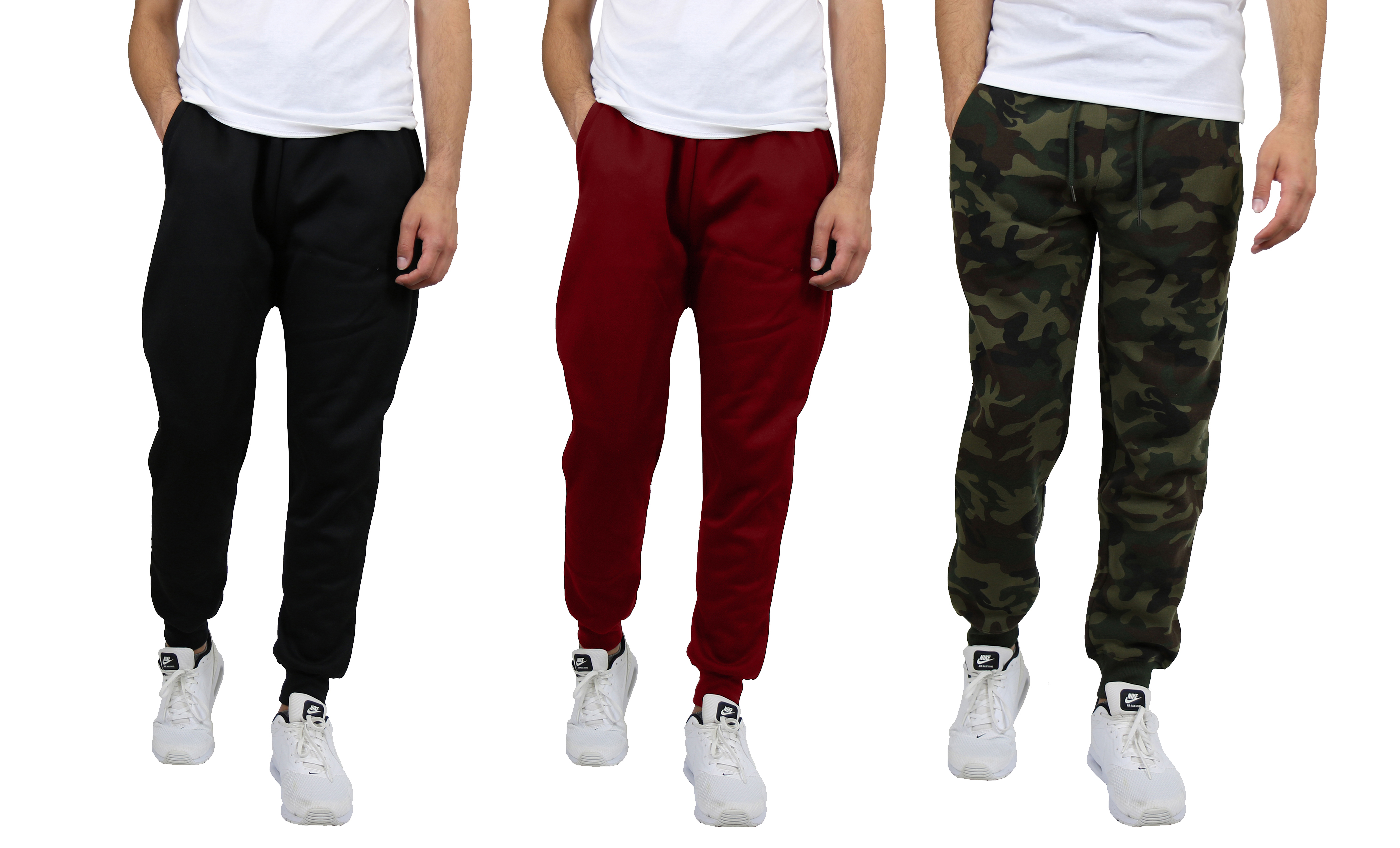 Men's 3PK Fleece-Lined Classic Joggers - Gallery 9