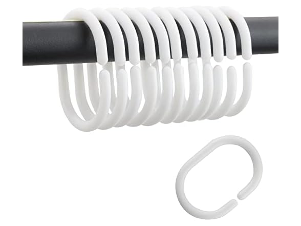 Shower Curtain Hooks, 12 Pcs Premium Shower C