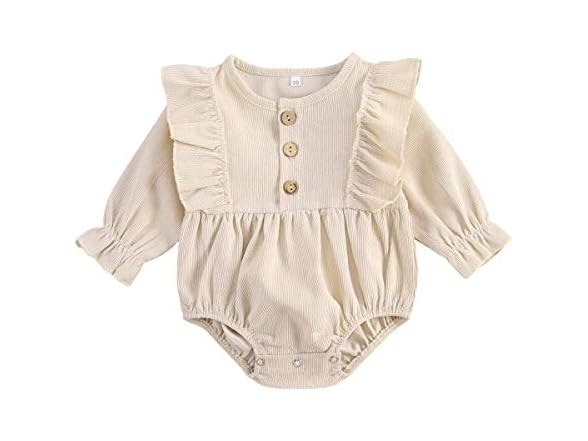 Ma&baby (3-6 MOS) Baby Girl Romper Long Bodysuit