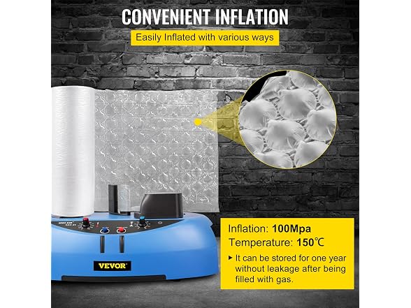 Air Cushion Film, 984Ft Length Air Pillow Bubble