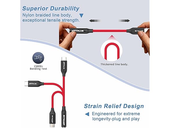 ANYPLUS USB C to 3.5mm Headphone Jack Adapter