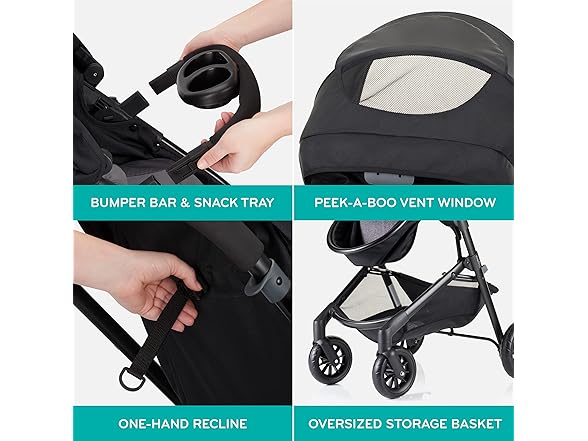 Evenflo Pivot Modular Travel System with LiteMax Infant Car Seat (Casual Gray)