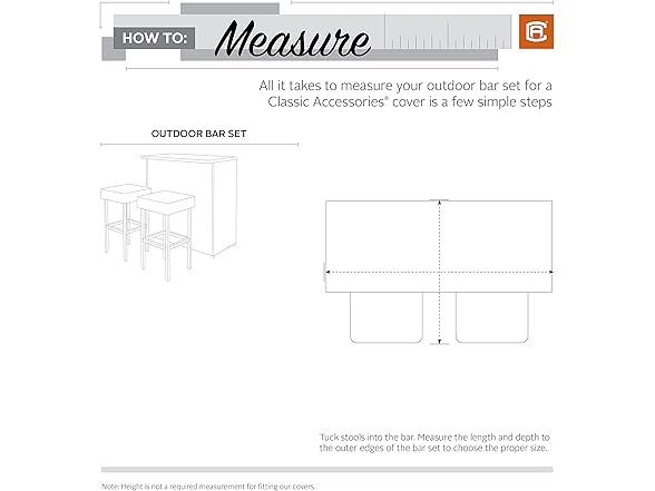 Classic Accessories Veranda Outdoor Bar Set Cover