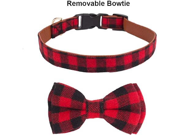 ADOGGYGO Christmas Dog Collar with Bow
