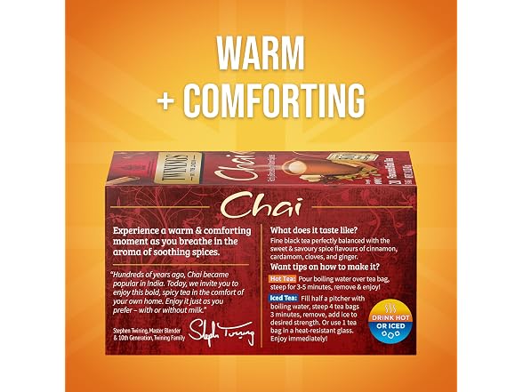 Twinings Chai Spiced Black Tea 6 Boxes 120 Bags