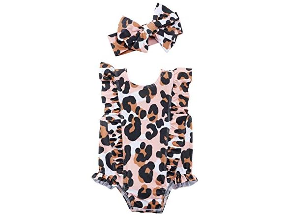 Mud Pie Girls Pink Swimsuit (6-9M)
