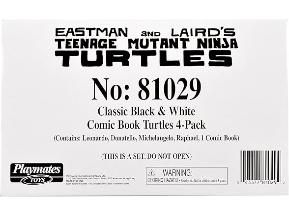 Teenage Mutant Ninja Turtles: Black and White Figures