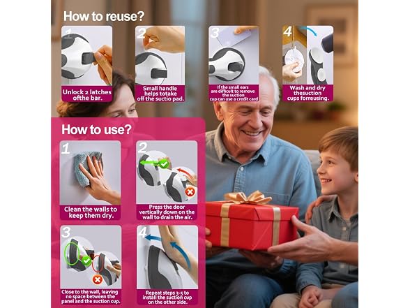 NUONU Grab Bars for Shower,Shower Handle with 3 He