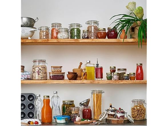 Quattro Stagioni Small Glass Canning Jar with Lid 12 pk