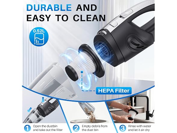 Sharptek Car Vacuum Ceaner with Bag