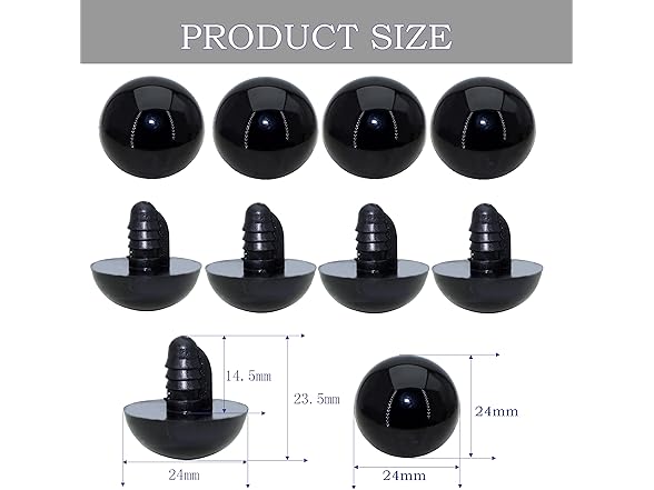 ARTCXC Large Colorful Plastic Safety Eyes