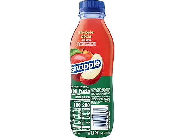 12Pk Snapple Apple Juice Drink, 16 Fl Oz