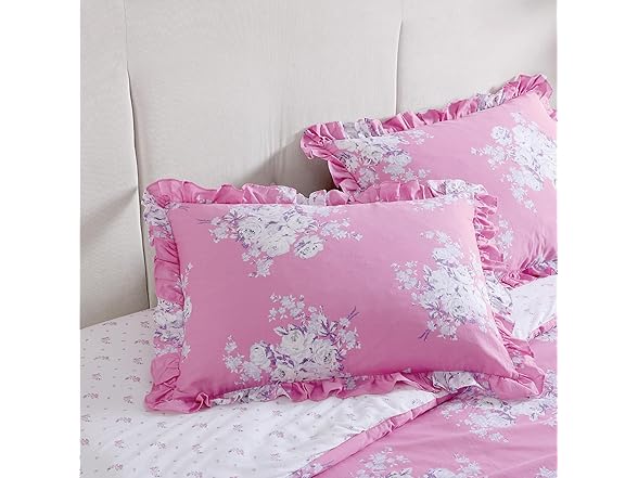 Shabby Chic Queen 3Pc Pink Comforter Set