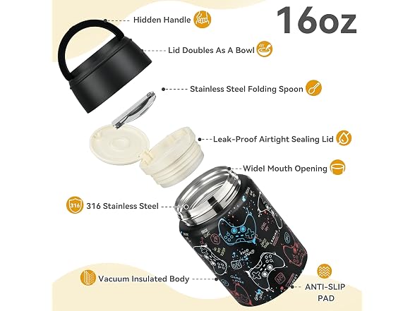 16oz Insulated Food Jar