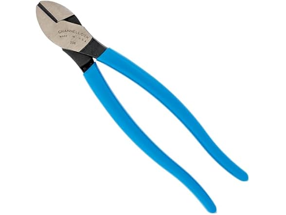 Channellock 338 Diagonal Cutting Plier,8" L, Blue