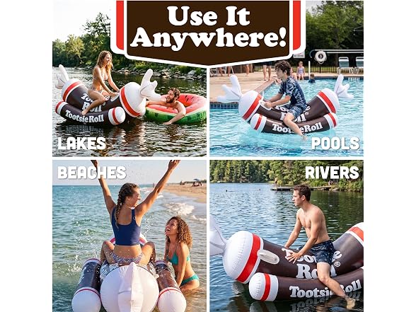 Tootsie Roll Ride On Pool Float Large
