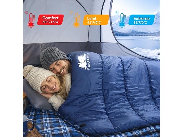 FJALLNOK Queen Size Flannel Sleeping Bag