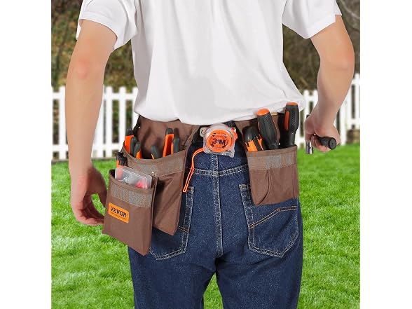 13 Pockets Tool Belt, Adjusts from 29 Inches