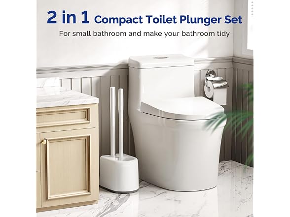 HAMITOR Toilet Plunger and Brush Set