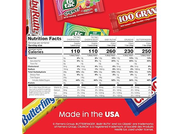 Butterfinger Crunch Baby Ruth Variety 32