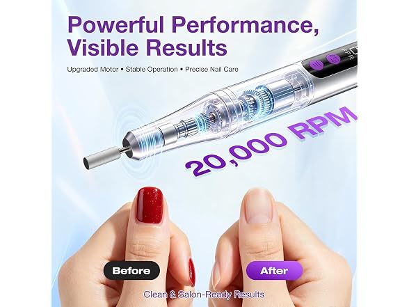 Cordless Electric Nail Drill, 9 Speed