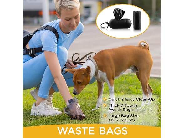 Pets First Durable Poop Bag Dispenser and Lea