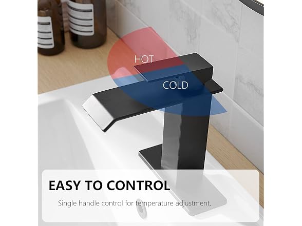 BATHLAVISH Matte Black Bathroom Sink Faucet