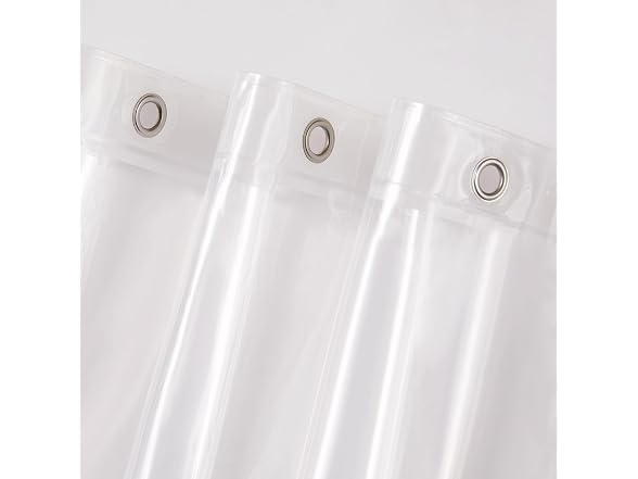 London Fog 8G PEVA Shower Liner with Metal Grommets