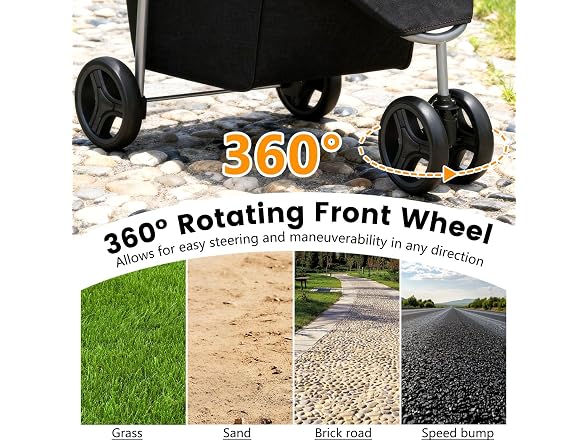 BestPet | 3-Wheel Pet Stroller | Dog and Cat Stroller
