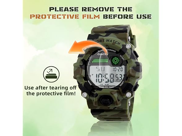 CakCity Boys Camouflage LED Sport Watch