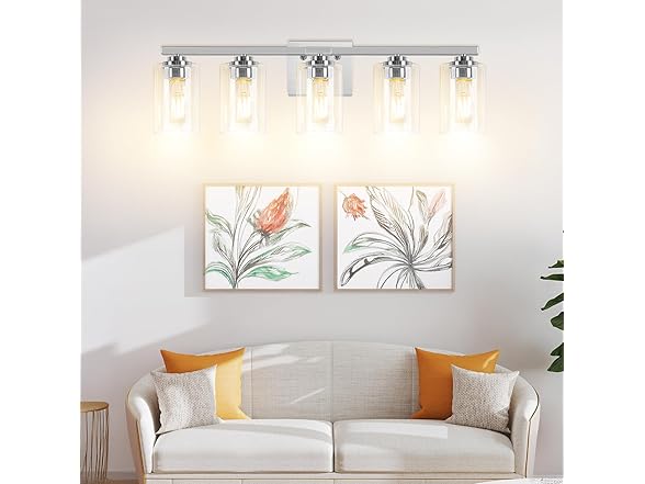 5-Light Bathroom Light Fixtures, 31" Modern Vanity Lights