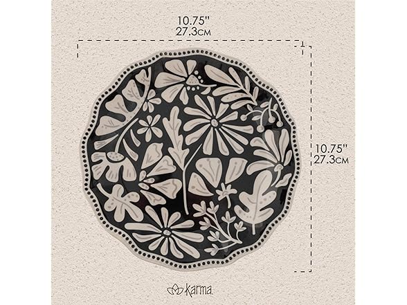 Karma, 10.75 inches Melamine Dinner Plates Set of 4